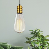 Светильник подвесной ЭРА PL13 E27 - 3 GB, цоколь Е27, провод 1 м, цвет медь