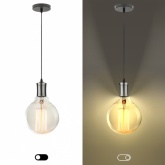 Светильник подвесной ЭРА PL13 E27 - 2 PB, цоколь Е27, провод 1 м, цвет жемчужно-черный