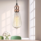 Светильник подвесной ЭРА PL13 E27 - 1 RG, цоколь Е27, провод 1 м, цвет розовое золото