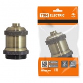 Патрон TDM подвесной Е27, металлический Лофт, бронза