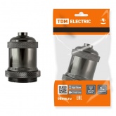 Патрон TDM подвесной Е27, металлический Лофт, черный