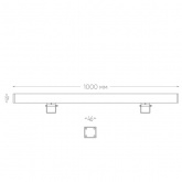 Светодиодный линейный фасадный светильник Feron LL-889 18LED 18W 4200K 85-265V IP65 1000x40x48mm