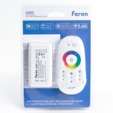 Контроллер Feron RGB LD63 для светодиодной ленты с сенсорным П/У белый,12-24V