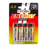 Батарейка Трофи AA LR6 Energy Power Alkaline (упаковка 4 шт) 5055283002079