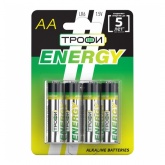 Батарейка Трофи AA LR6 Energy Alkaline (упаковка 4 шт) 5055398697597
