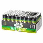 Батарейка Трофи AA LR6 Energy Alkaline (упаковка 40 шт) 15060138470153