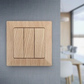 Выключатель тройной Intro 10А-250В Solo, сосна 4-106-11