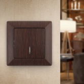 Выключатель с подсветкой Intro 10А-250В Solo, венге 4-102-10