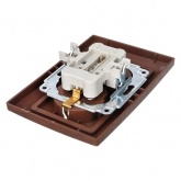 Розетка Intro 2х2Р+Е Schuko 16А-250В Solo, венге 4-205-10