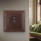 Розетка TV Intro одиночная Solo, венге 4-301-10