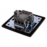 Выключатель двойной Intro 10А-250В Solo, антрацит 4-104-05