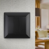 Выключатель тройной Intro 10А-250В Solo, антрацит 4-106-05