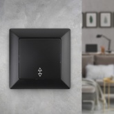 Переключатель Intro 10А-250В Solo, антрацит 4-103-05