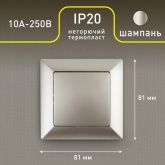 Выключатель Intro 10А-250В Solo, шампань 4-101-04