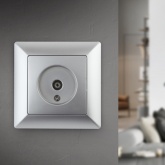 Розетка TV Intro одиночная Solo, алюминий 4-301-03