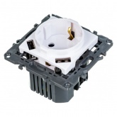 Розетка ЭРА 2P+E 16A 250В со шторками автозажим с 2xUSB тип А 5В 3А Elegance, белый 14-4109-01