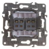 Розетка аудио двойная ЭРА IP20 Elegance белый 14-3112-01