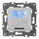 Терморегулятор универс. ЭРА 230В-Imax16А IP20 Elegance белый 14-4111-01