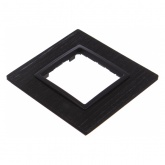 Рамка на 1 пост дерево Эра Elegance чёрное дерево+антрацит 14-5301-05