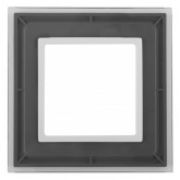 Рамка на 1 пост стекло Эра Elegance слоновая кость+слоновая кость 14-5101-02