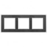 Рамка на 3 поста стекло Эра Elegance шампань+шампань 14-5103-04