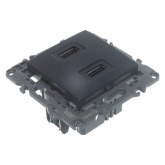 Устройство зарядное USB ЭРА 230В/5В-2100мА IP20 Elegance антрацит 14-4110-05