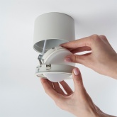 Светильник потолочный Feron HL361 под лампу GX53 max 12W 230V белый поворотный IP20 D100*H65mm