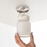 Светильник потолочный Feron HL362 под лампу GX53 max 12W 230V белый IP20 D80,5*H70mm