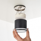 Светильник потолочный Feron HL362 под лампу GX53 max 12W 230V черный IP20 D80,5*H70mm