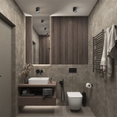 Светильник потолочный Feron HL363 под лампу GX53 max 12W 230V белый IP44 D82*H75mm