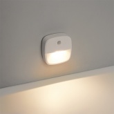 Светильник Feron FN1220 с датчиком движения и освещенности 3LED 0,5W 3хAAA IP20 квадрат 75x75x27mm