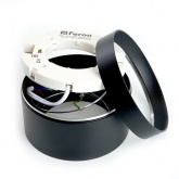 Светильник потолочный Feron HL370 под лампу GX70 max 25W 230V черный IP20 D115*H70mm