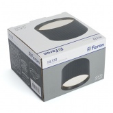 Светильник потолочный Feron HL370 под лампу GX70 max 25W 230V черный IP20 D115*H70mm