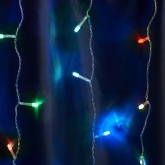 Гирлянда - занавес CL18 1,5x1,5m + 3m 8W 230V мультиколор IP44 плавная смена цветов, прозрачный шнур