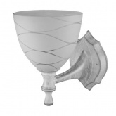 Светильник TDM НББ 21-60-1411 УХЛ4 max60W Е27 230V белый под серебро, плафон конус линии IP20