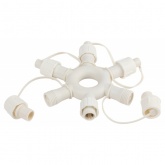 Разветвитель кольцо - снежинка ЭРА ERAPS-OR2 для гирлянд, 6 гнезд, IP44 ПВХ 24В