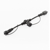 Коннектор ЭРА ERAPS-C для гирлянд Т-образный IP65 каучук черный