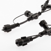 Разветвитель ЭРА ERAPS-R для гирлянд IP65 2 метра, 20 гнезд, шаг 10см, каучук черный IP65