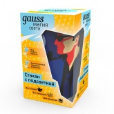 Стакан с LED подсветкой Gauss LCUP James Bond питание от 3 батареек LR44, объем 450мл. 135x80мм