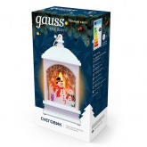 Фонарь Gauss новогодний светодиодный Снеговик серия Holiday, 0,1W, тёплый свет, белый,