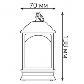 Фонарь Gauss новогодний светодиодный Снеговик серия Holiday, 0,1W, тёплый свет, белый,