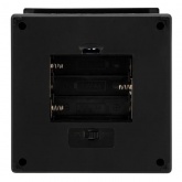 Декоративный фонарь 11х11х22,5 см, черный корпус, теплый белый цвет свечения с эффектом мерцания NEO