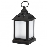 Декоративный фонарь 11х11х22,5 см, черный корпус, цвет свечения RGB с эффектом мерцания
