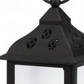 Декоративный фонарь 11х11х22,5 см, черный корпус, цвет свечения RGB с эффектом мерцания