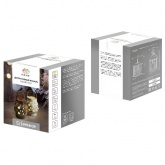 Декоративный фонарь со свечкой, плетеный корпус, бронза, размер 14х14х16,5 см, цвет теплый белый