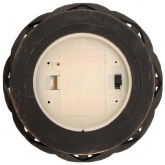 Декоративный фонарь со свечкой, плетеный корпус, бронза, размер 14х14х16,5 см, цвет теплый белый