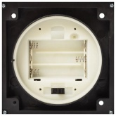 Декоративный фонарь со свечкой, черный корпус, размер 10.5х10.5х24 см, цвет теплый белый