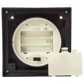 Декоративный фонарь со свечкой, черный корпус, размер 10.5х10.5х24 см, цвет теплый белый