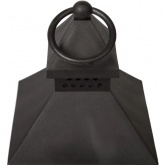 Декоративный фонарь со свечкой, черный корпус, размер 10.5х10.5х24 см, цвет теплый белый