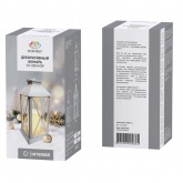 Декоративный фонарь со свечой 14x14x29 см, белый корпус, теплый белый цвет свечения